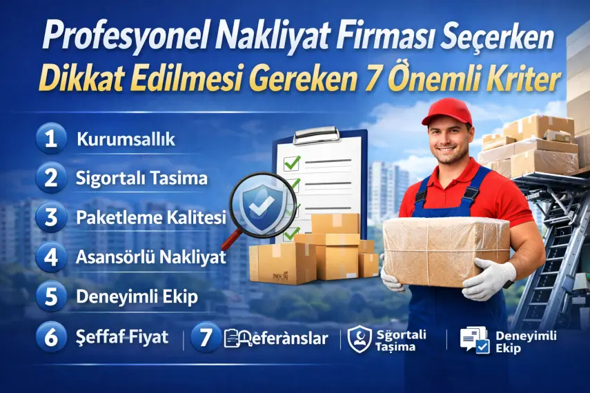 Profesyonel Nakliyat Firması Seçerken Dikkat Edilmesi Gereken 7 Önemli Kriter